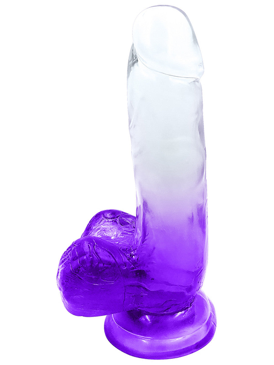 Riders - 6" Cock with Balls Purple