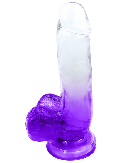 Riders - 6" Cock with Balls Purple