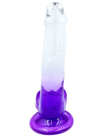 Riders - 8" Cock with Balls Purple