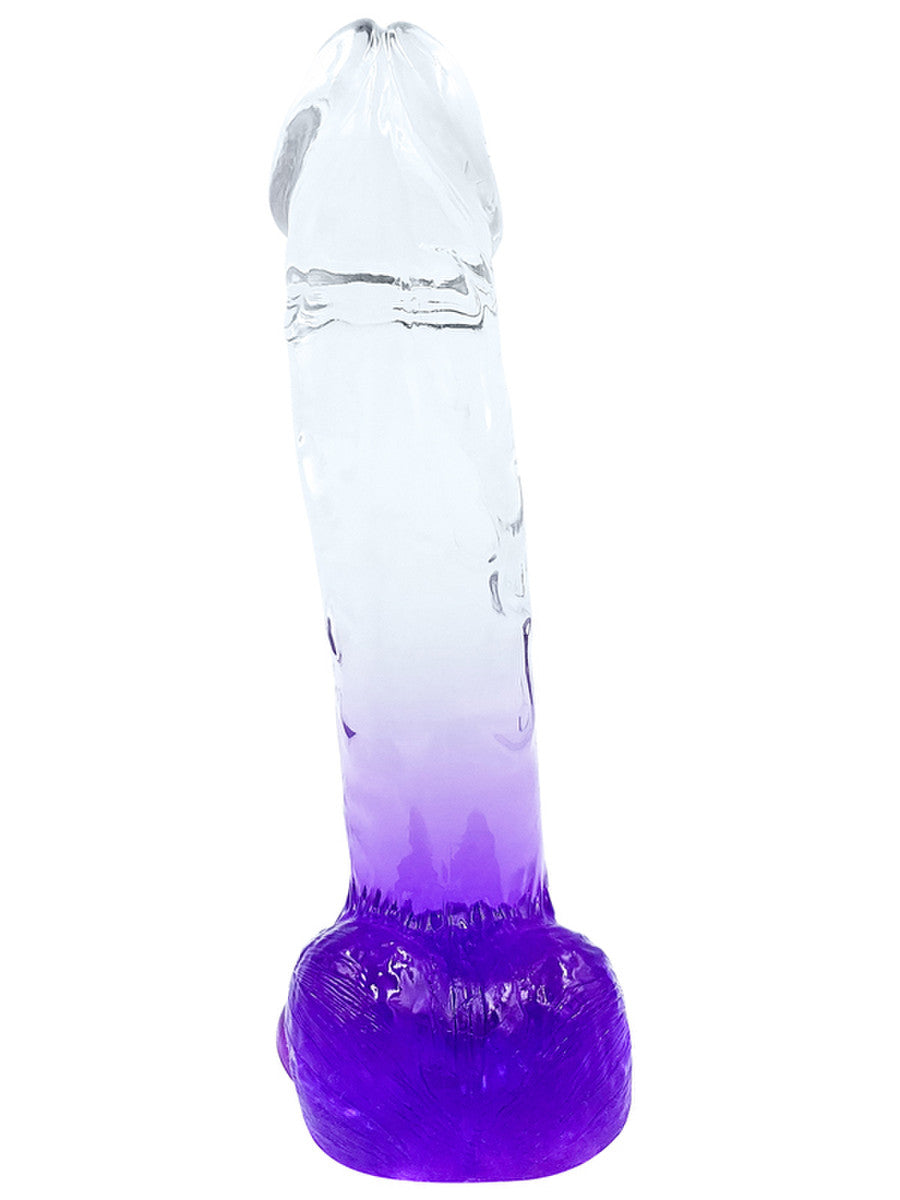 Riders - 8" Cock with Balls Purple