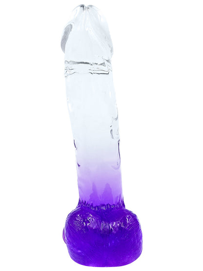 Riders - 8" Cock with Balls Purple