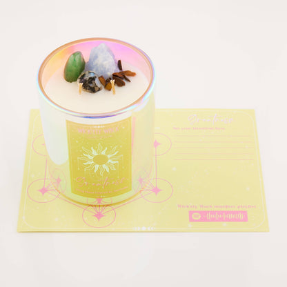 Wick’ety Wack - Manifestation Crystal Candle Collection: Worthy - Pink Sugar