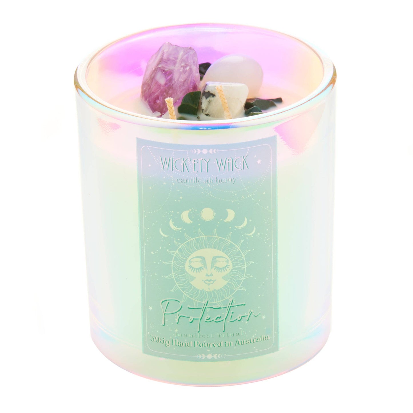 Wick’ety Wack - Manifestation Crystal Candle Collection: Worthy - Pink Sugar