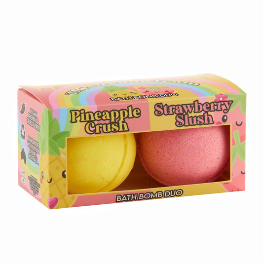 Wick’ety Wack - Pineapple & Strawberry Bath Bomb Duo