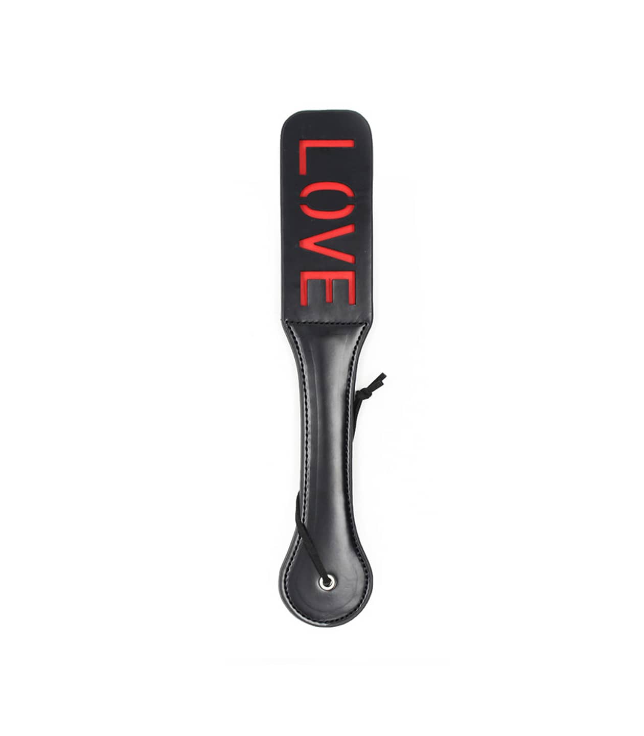 Berlin Baby - Faux Leather Paddle 'Love' Imprint - Red & Black