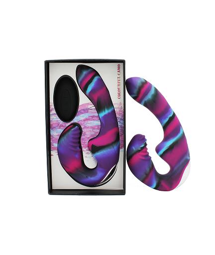 Colourful Camo - Tandem - Remote Controlled Strapless Strap-on