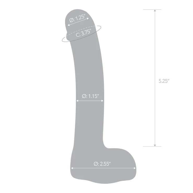 Glas - Realistic Curved G-Spot Dildo - 7"