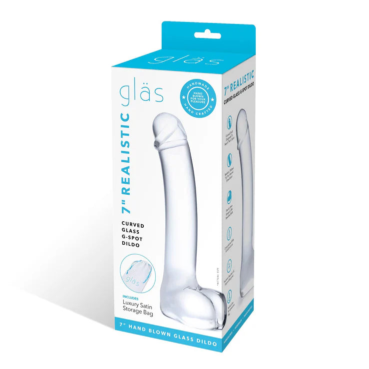 Glas - Realistic Curved G-Spot Dildo - 7"