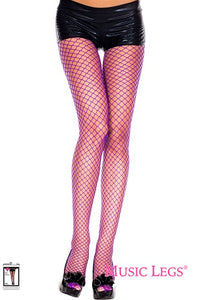 Music Legs - Spandex Mini Diamond Net Pantyhose - One Size