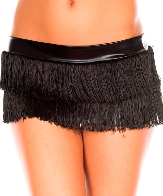 Music Legs - Fringed Metallic Skirt