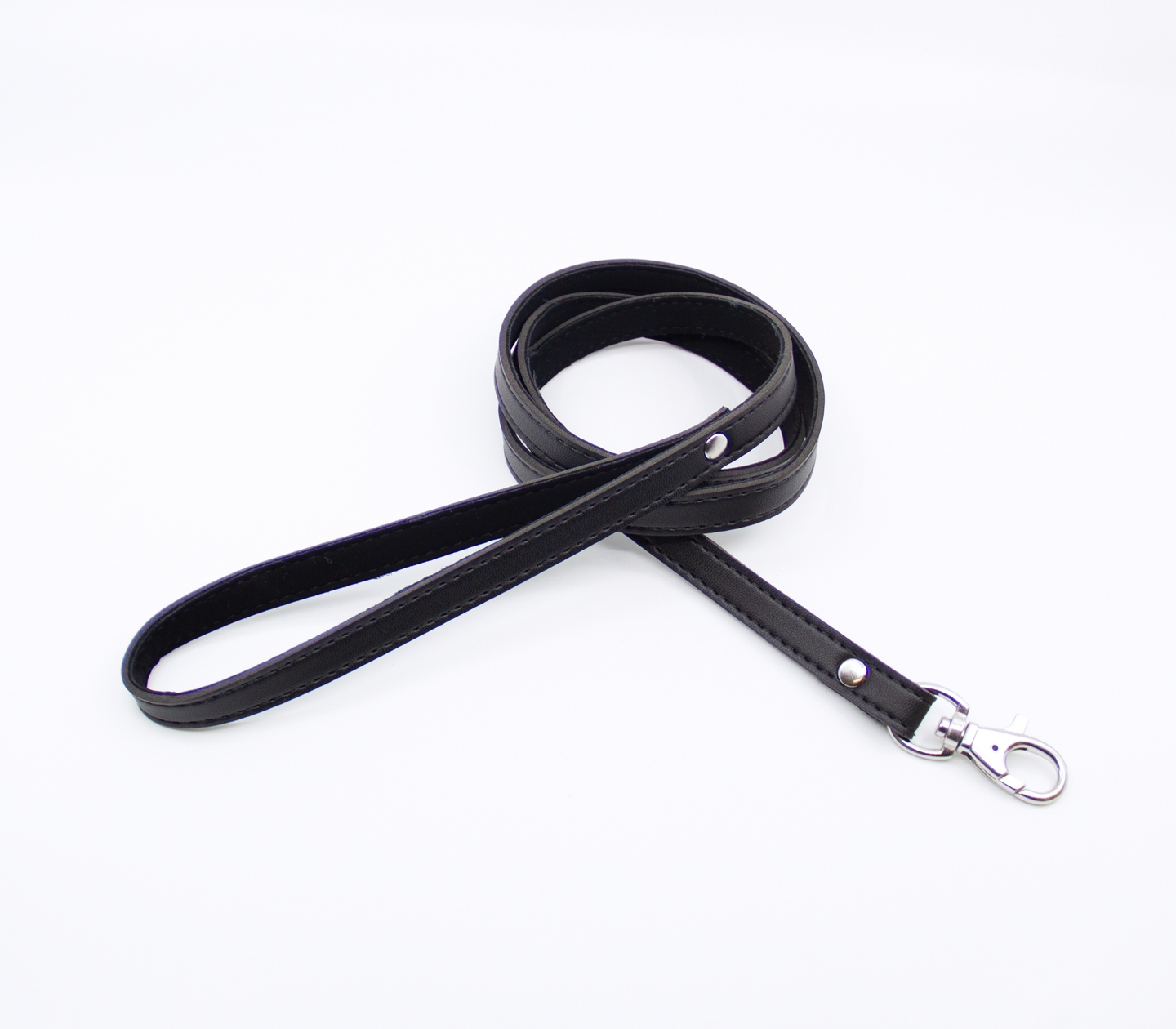 Love in Leather - Faux Leather Collar & Lead with Fur Lining - Black