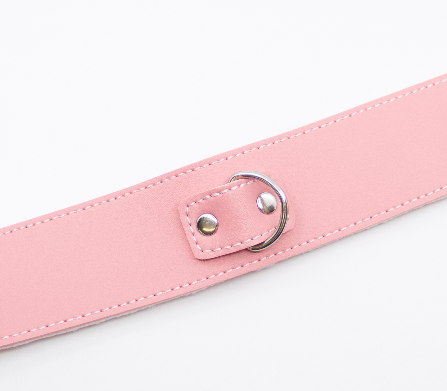 Love in Leather - Faux Leather Collar & Lead with Fur Lining - Pink