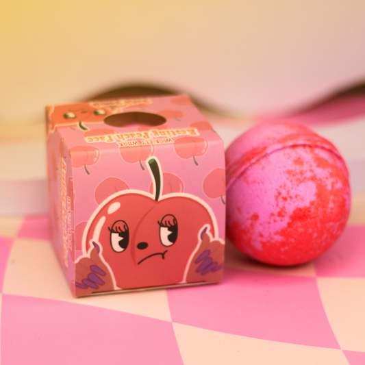 Wick’ety Wack - Resting Peach Face Bath Bomb