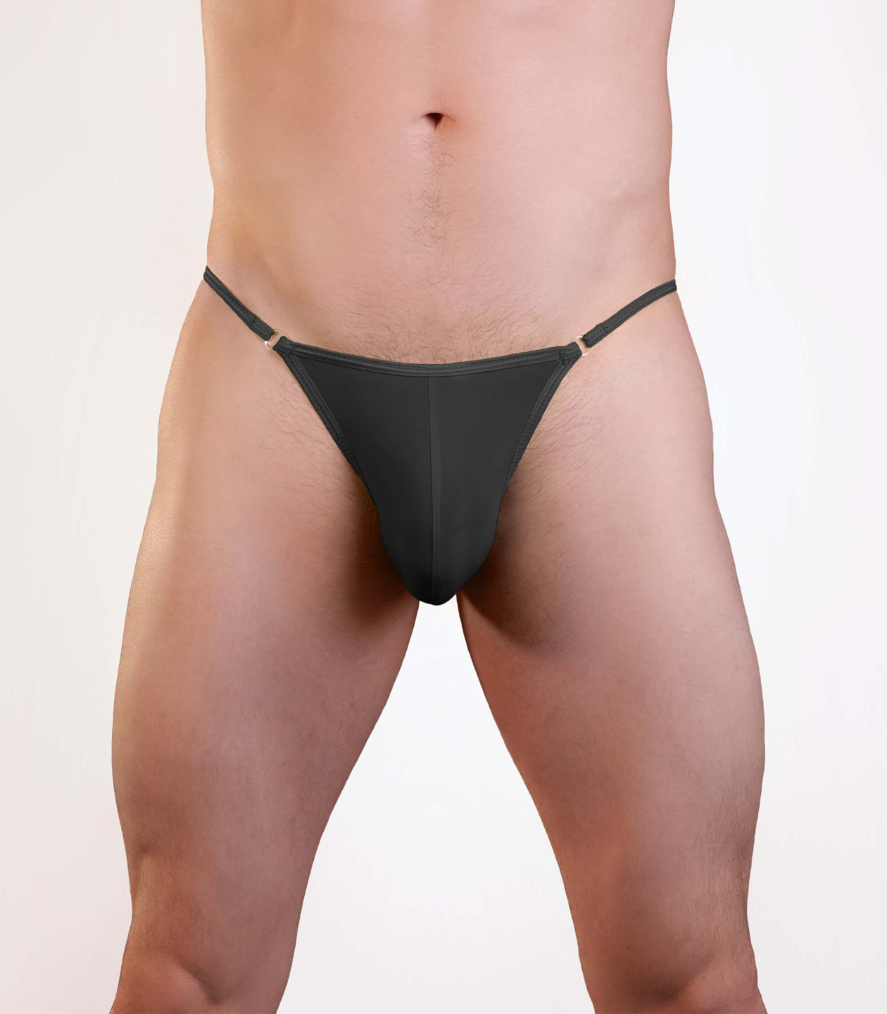 Love in Leather - Lycra G-String Black