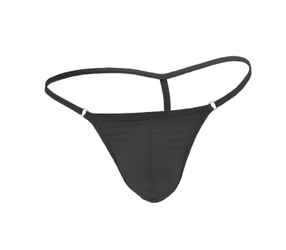 Love in Leather - Lycra G-String Black