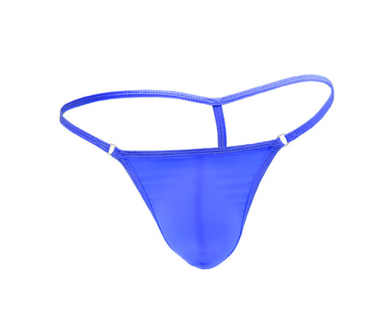 Love In Leather - Lycra G-String Blue