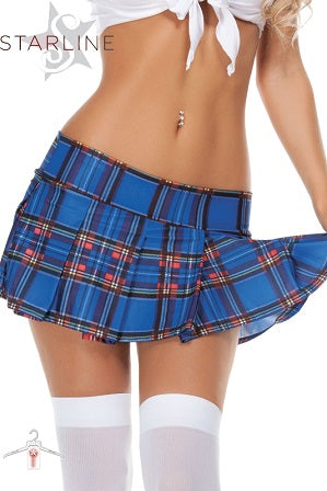 Pleated Plaid Skirt