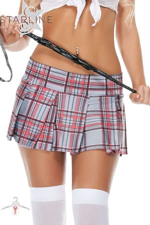 Pleated Plaid Skirt