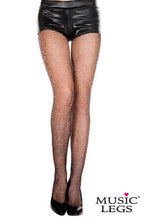 Load image into Gallery viewer, Music Legs - Pantyhose Fishnet Sparkle Rhinestone