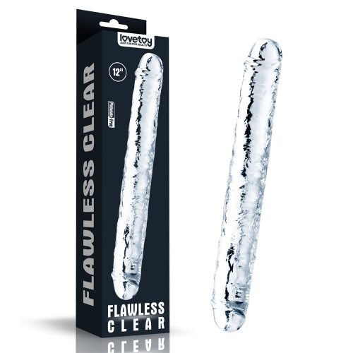 Flawless Clear - Double Dildo 12''