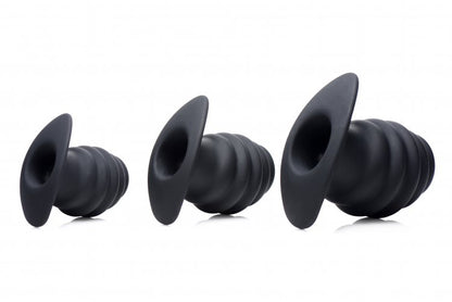 Master Series - Hive Ass Tunnel Silicone Ribbed Hollow Anal Plug