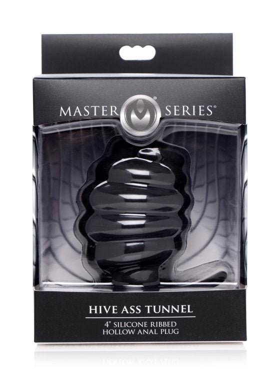 Master Series - Hive Ass Tunnel Silicone Ribbed Hollow Anal Plug