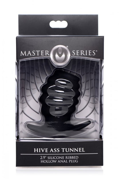 Master Series - Hive Ass Tunnel Silicone Ribbed Hollow Anal Plug