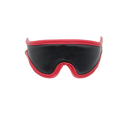 Love in Leather - Faux Leather Padded Blindfold - Red