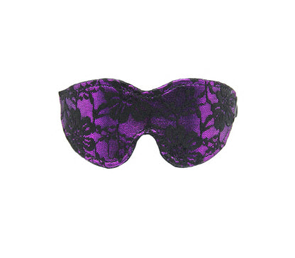 Berlin Baby - Satin & Lace Blindfold - Purple