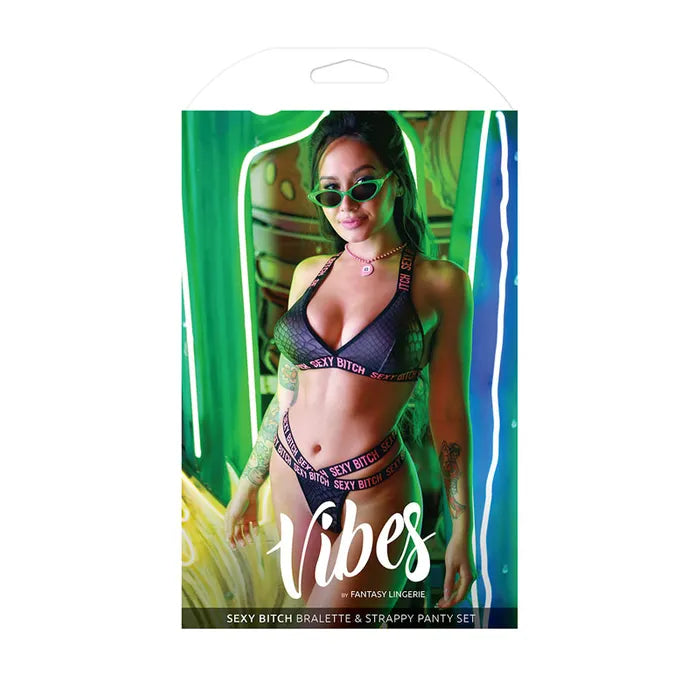 Vibes Sexy Bitch Bralette & Strappy Thong – divasdenau