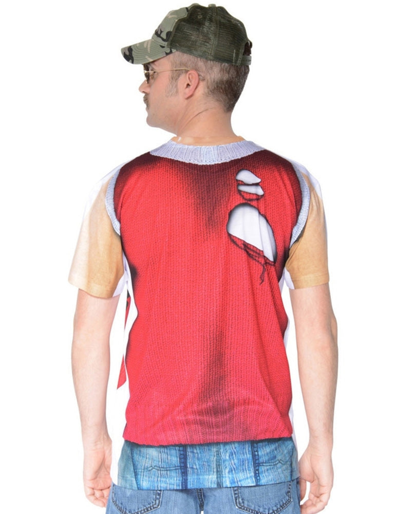 Hairy Belly Poinsettia Sweater Vest T-Shirt Costume