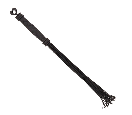 Silicone Whip with Textured Handle - Black