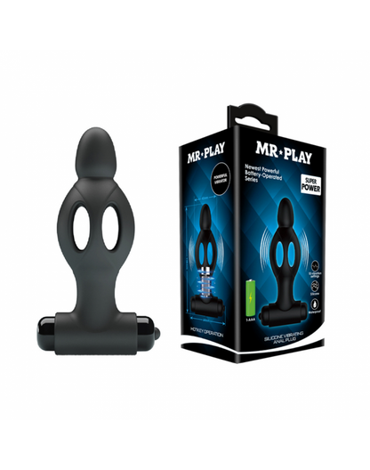 Mr.Play - Silicone Vibrating Anal Plug 3.5"