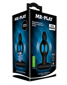 Mr.Play - Silicone Vibrating Anal Plug 3.5"