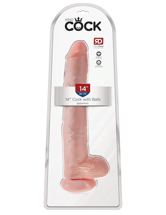 King Cock 14" Cock with Balls