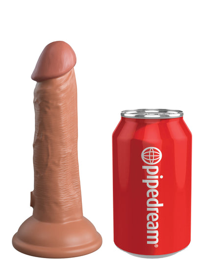 King Cock Elite - Dual Density Silicone Cock -  6" Tan